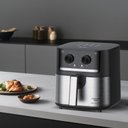 Ver imagem 3 de Fritadeira Air Fryer Midea Cyclone Preto e Inox 5,5l 110v Fm55s1