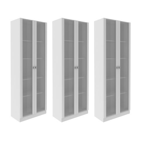Conjunto de Armários 3 Peças Branco Tecnomobili