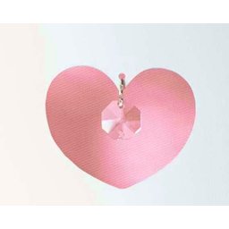 Luminária Infantil Plafon Corações com Cristais Rosa 50x16 - 2