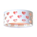 Ver imagem 1 de Luminária Infantil Plafon Corações com Cristais Rosa 50x16