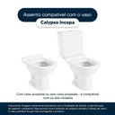 Ver imagem 4 de Assento Sanitário Tampa de Vaso Madeira Mdf Laqueado Calypso para Bacia Incepa 6lpf - Branco