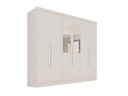 Ver imagem 4 de Guarda-Roupa Casal com Espelho 6 Portas 180cm Multimóveis Branco