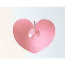 Ver imagem 2 de Luminária Infantil Plafon Corações com Cristais Rosa 30X16