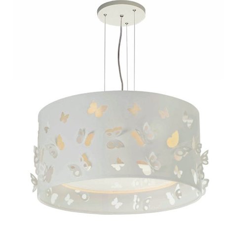 LUSTRE INFANTIL PENDENTE BORBOLETAS DUPLO - CRÚ 30X16