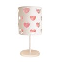 Ver imagem 1 de Abajur Infantil Corações com Cristal-Base Branca 20x41 -Rosa