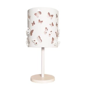 Abajur Infantil Borboletas Duplo -Base Branca 20x41 - Branco