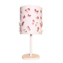 Ver imagem 1 de Abajur Infantil Borboletas Duplo -Base Branca 20x41 - Rosa