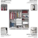 Ver imagem 5 de Guarda-Roupa Casal Majestique 3 Portas 4 Gavetas 100% MDF com Espelho Branco - Pnr Móveis