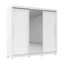 Ver imagem 3 de Guarda-Roupa Casal Majestique 3 Portas 4 Gavetas 100% MDF com Espelho Branco - Pnr Móveis