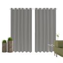 Ver imagem 2 de Cortina Corta Luz 4,00m X 1,80m 100% Blackout PVC Cinza Para Sala Ou Quarto Para Varão Simples