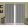 Cortina Corta Luz 4,00m X 1,80m 100% Blackout PVC Cinza Para Sala Ou Quarto Para Varão Simples - 1