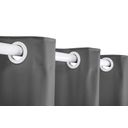 Ver imagem 4 de Cortina Corta Luz 4,00m X 1,80m 100% Blackout PVC Cinza Para Sala Ou Quarto Para Varão Simples