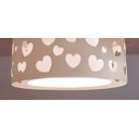 Ver imagem 3 de LUSTRE INFANTIL PENDENTE CORAÇÕES DUPLO - BRANCO 50X16