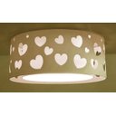 Ver imagem 2 de LUSTRE INFANTIL PENDENTE CORAÇÕES DUPLO - BRANCO 50X16