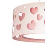 LUSTRE INFANTIL PENDENTE CORAÇÕES DUPLO - ROSA 50X16 - 2