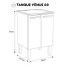 Gabinete para Lavanderia em Aço Vênus Branco com Tanque 60 Branco - Cozimax - 9