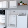 Gabinete para Lavanderia em Aço Vênus Branco com Tanque 60 Branco - Cozimax - 2