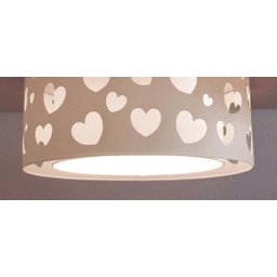 LUSTRE INFANTIL PENDENTE CORAÇÕES DUPLO - BRANCO 30X16 - 2