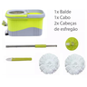 Balde Mop 360° Deend Profissional com Esfregão e Pedal Verde - 4