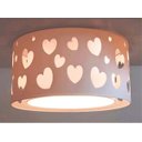 Ver imagem 2 de LUMINÁRIA INFANTIL PLAFON CORAÇÕES DUPLO - ROSA 30X16