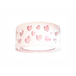 LUMINÁRIA INFANTIL PLAFON CORAÇÕES DUPLO - ROSA 30X16