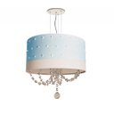 Ver imagem 1 de Lustre Pendente Infantil Pérolas com Cristal 30X15 Azul Bebê