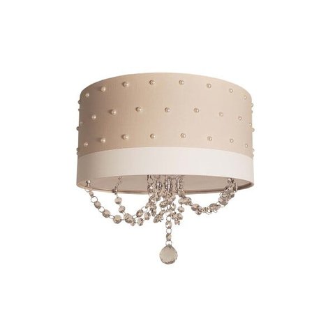 Luminária Infantil Plafon Pérolas 30X15 Cáqui