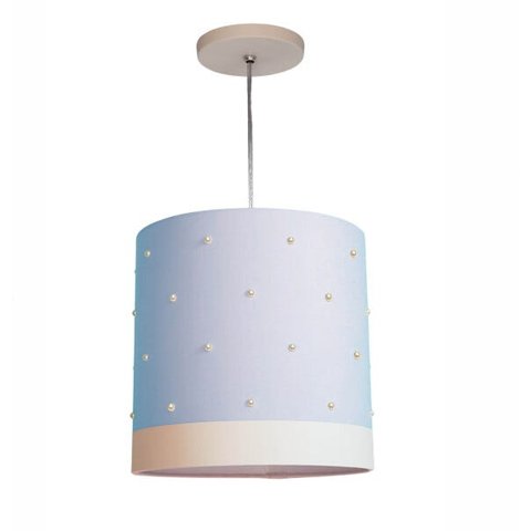 Lustre Pendente Infantil Pérolas - 25X25 Azul bebê