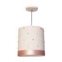 Ver imagem 1 de Lustre Pendente Infantil Pérolas Coloridas - 25X25 Branco