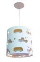 Ver imagem 1 de Lustre Infantil Pendente Recorte Carrinhos 25x25 Cáqui