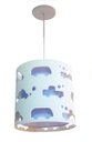 Ver imagem 1 de Lustre Infantil Pendente Recorte Carrinhos 25x25 Azul bebê
