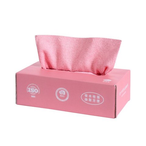20 Toalha Guardanapo Durável Reutilizável Pano de Microfibra - Rosa