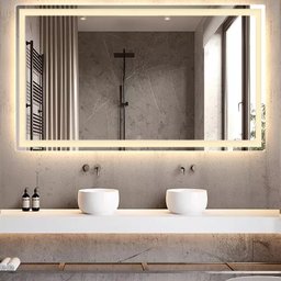 Espelho jateado iluminado com led quente 60x100cm Woodglass 60x100 jato quente - 5