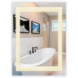 Espelho jateado iluminado com led quente 60x100cm Woodglass 60x100 jato quente - 2