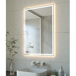 Espelho jateado iluminado com led quente 60x100cm Woodglass 60x100 jato quente - 6