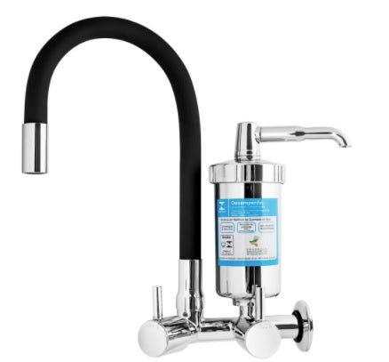 Torneira Gourmet Preta de Parede com filtro - 4473 C-59 - Pérola - Kelly metais - 1