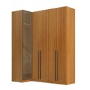 Ver imagem 7 de Guarda Roupa de Canto Reto 5 Portas 1 Reflecta Altezza Trend Belmax:Freijó