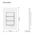 Ver imagem 5 de 3 Interruptores Paralelos 4x2 10a Br Infiniti Margirius Cor:branco