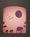 Ver imagem 2 de Lustre Infantil Pendente Safári 25x25 Rosa