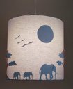 Ver imagem 2 de Lustre Infantil Pendente Safári 25x25 Azul bebê