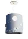 Ver imagem 1 de Lustre Infantil Pendente Safári 25x25 Azul bebê