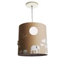 Ver imagem 1 de Lustre Infantil Pendente Safári 25x25 Cáqui