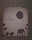 Ver imagem 2 de Lustre Infantil Pendente Safári 25x25 Cinza