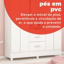 Ver imagem 6 de Guarda-Roupa Infantil 4 Portas Capela Encanto Branco/Rosa