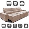 Sofá Retrátil e Reclinável 3,55m Cama inBox Big Star com SoftGel D40 Velupluma Bege - 3
