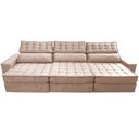 Ver imagem 5 de Sofá Retrátil e Reclinável 3,55m Cama inBox Big Star com SoftGel D40 Velupluma Bege