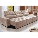 Ver imagem 1 de Sofá Retrátil e Reclinável 3,55m Cama inBox Big Star com SoftGel D40 Velupluma Bege