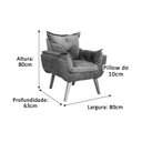 Ver imagem 2 de Poltrona Decorativa 1 Lugar Verde 505 Nobel