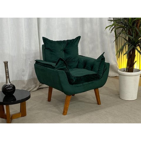 Poltrona Decorativa 1 Lugar Verde 505 Nobel
