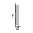 Ver imagem 2 de Rodape Poliest 10cm Frisado Cinza Titanium 457 Santa Luzia:cinza Titanium